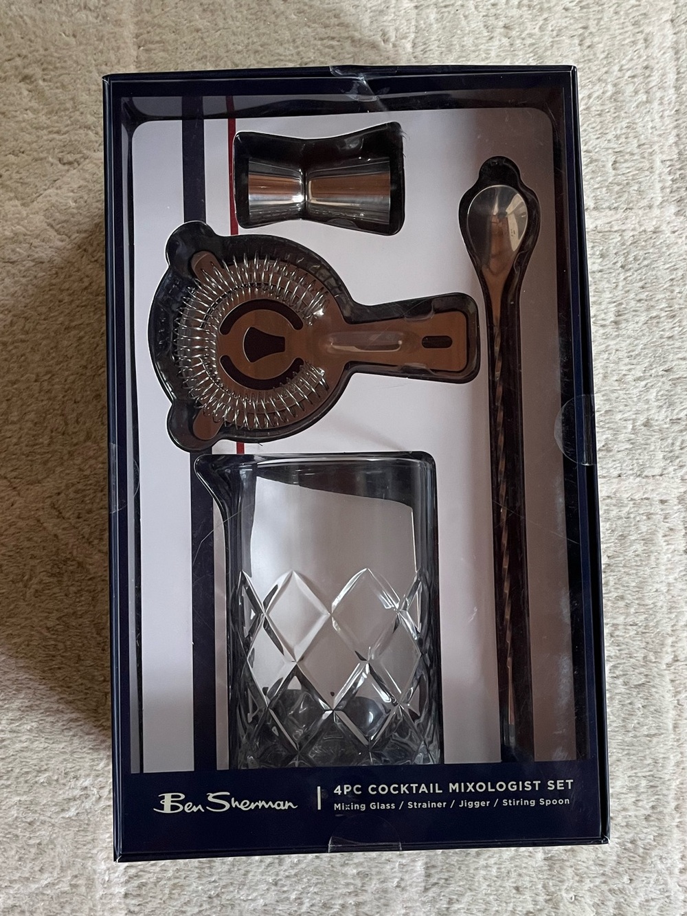 NWT Ben Sherman Cocktail Mixologist Set